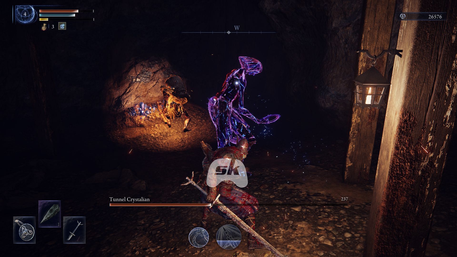 Tunnel Crystalian (Image via Sportskeeda Gaming || FromSoftware/Bandai Namco Entertainment)